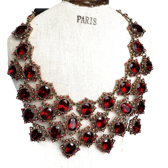 Bebe Red Statement Necklace NWT
